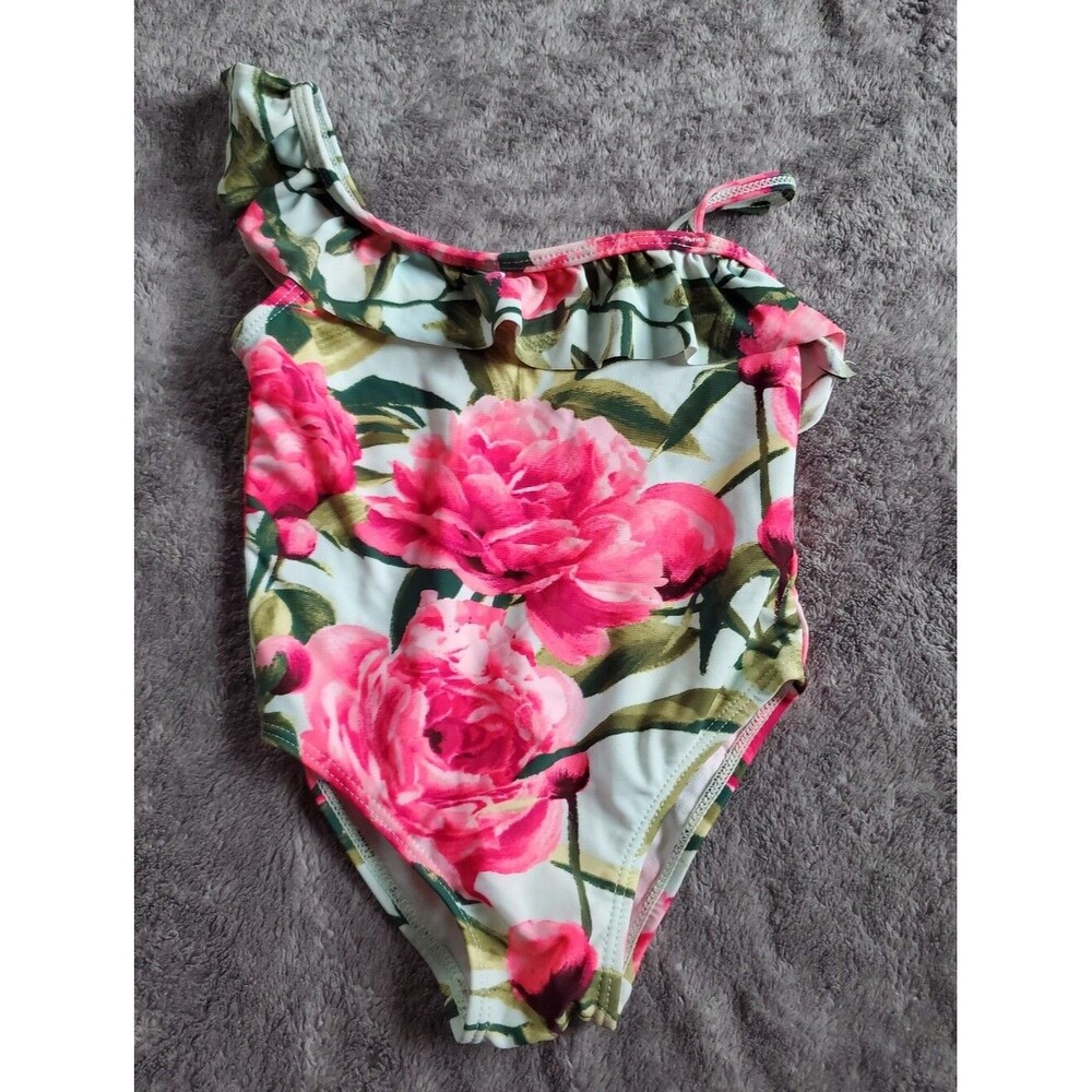 The Children's Place Toddler Floral One Shoulder Ruffle One Piece Swimsuit 18-24